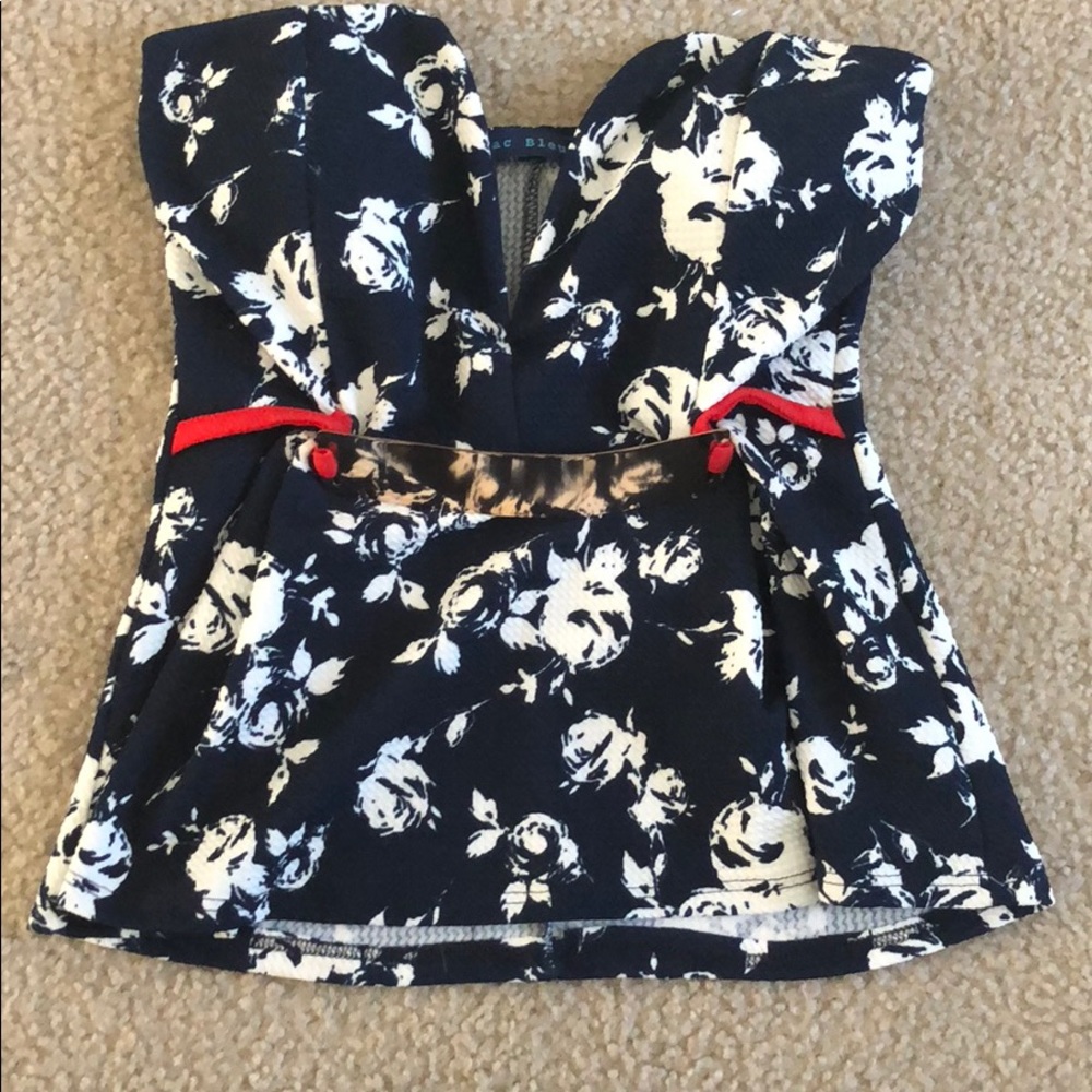 Floral tube top